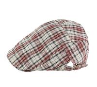 Uqezagpa Bérets élégants à carreaux pour femme - Accessoires photo - Chapeau tendance pour randonnée, camping, course à pied, Rouge, Taille unique