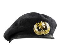 Uqezagpa Bérets polyvalents pour costume de sécurité casquettes en laine pour uniformes Costume de sécurité Play Captain Badge brodé Élégant couvre-chef pour homme, J, Taille unique