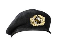 Uqezagpa Bérets polyvalents pour costume de sécurité casquettes en laine pour uniformes Costume de sécurité Play Captain Badge brodé Élégant couvre-chef pour homme, m, Taille unique