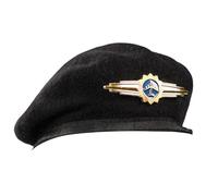Uqezagpa Bérets polyvalents pour costume de sécurité casquettes en laine pour uniformes Costume de sécurité Play Captain Badge brodé Élégant couvre-chef pour homme, p, Taille unique