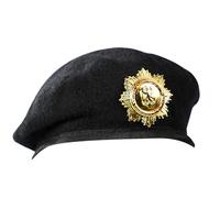 Uqezagpa Bérets polyvalents pour costume de sécurité casquettes en laine pour uniformes Costume de sécurité Play Captain Badge brodé Élégant couvre-chef pour homme, K, Taille unique