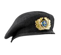 Uqezagpa Bérets polyvalents pour costume de sécurité casquettes en laine pour uniformes Costume de sécurité Play Captain Badge brodé Élégant couvre-chef pour homme, o, Taille unique