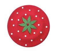 Uqezagpa Bérets unisexes en forme de fraise, chapeau de cabbie, bérets de peintre, bérets boulanger pour les promenades dans la rue, chapeaux plats pour enfants, accessoires photo, chapeaux de peintre