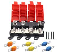 Uqezagpa Bloc robuste en silicone 500 A pour systèmes électriques marins automobiles solides avec capuchon en caoutchouc de silicone