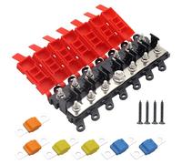 Uqezagpa Bloc robuste en silicone 500 A pour systèmes électriques marins automobiles solides avec capuchon en caoutchouc de silicone