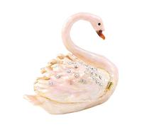Uqezagpa Boîte à bijoux de luxe en forme d'oiseaux en or rose avec plusieurs compartiments, parfait cadeau de mariage ou d'anniversaire de mariage