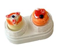 Uqezagpa Boîte à lentilles avec couvercle à cupcakes avec tiroirs et kits d'outils de port pour lentilles de contact pour une gestion sûre des lentilles, blanc