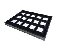 Uqezagpa Boîtes de rangement miniatures en PVC et PU conviviales avec dessus transparent pour pierres en vrac et collection de bijoux Boîte de rangement en PVC PU, taille unique, Comme décrit