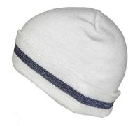 Uqezagpa Bonnet tricoté réfléchissant pour les activités de plein air, sûr, respirant, doux, tête de mort pour travailleurs du bâtiment, équipement de sport, chapeau d'hiver en tricot réfléchissant