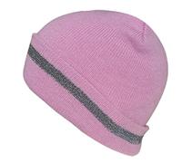 Uqezagpa Bonnet tricoté réfléchissant pour les activités de plein air, sûr, respirant, doux, tête de mort pour travailleurs du bâtiment, équipement de sport, chapeau d'hiver en tricot réfléchissant