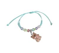 Uqezagpa Bracelet coloré en corde macaron pour enfants avec de jolis capybaras de dessin animé et une sangle souple réglable, 6x9cm, Plastique, béryl