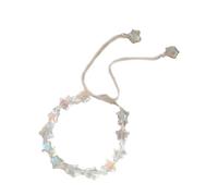 Uqezagpa Bracelet de cheville réglable en forme d'étoile en cristal pour femme