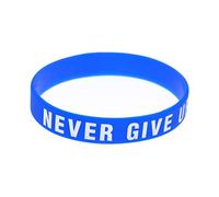 Uqezagpa Bracelet d'inspiration en silicone avec citation « Empowering Citation Never Give Up » pour la motivation quotidienne avec des dictons inspirants pour les sports inspirants, One Size, Comme