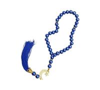 Uqezagpa Bracelet élégant avec 33 perles de prière en verre fait à la main pour musulmans, bijoux pour la méditation ou les religieux, Diameter 10mm Length 33.6cm, Perles
