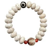 Uqezagpa Bracelet en perles bodhi naturelles en forme d'étoile et lunes faites à la main - Accessoire élégant pour un usage quotidien, taille unique, Comme décrit