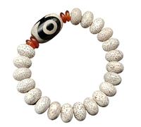 Uqezagpa Bracelet en perles bodhi naturelles en forme d'étoile et lunes faites à la main - Accessoire élégant pour un usage quotidien, taille unique, Comme décrit