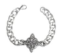 Uqezagpa Bracelet tendance vintage avec nœud de sorcière, bracelet unique en acier inoxydable durable pour la mode, 4.29x5.07in, Acier inoxydable, béryl