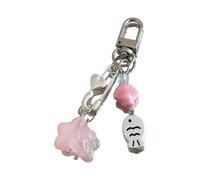 Uqezagpa Breloque de téléphone élégante en forme d'étoile de mer, coquillage, poisson, accessoire de téléphone élégant pour les femmes qui aiment les styles marins, chaîne esthétique blanche, taille