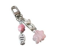 Uqezagpa Breloque de téléphone en forme d'étoile de mer, coquillage, poisson, accessoire de téléphone élégant pour les femmes qui aiment la marine, 8cm, Matériaux mélangés