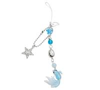 Uqezagpa Breloque unique faite à la main avec motif étoile de poisson pour téléphone - Convient à tous les modèles de téléphone - Utilisation quotidienne - Breloque élégante, taille unique, Comme