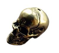 Uqezagpa Breloque unisexe en bronze avec motif tête de mort, style traditionnel sombre, en métal permanent, crée pour les incidents spéciaux du quotidien, breloque crâne pour sacs, One Size, Comme