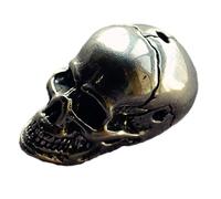 Uqezagpa Breloque unisexe en bronze avec motif tête de mort, style traditionnel sombre, en métal permanent, crée pour les incidents spéciaux du quotidien, breloque crâne pour sacs, One Size, Comme