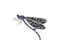 Uqezagpa Broche élégante en forme de libellules en strass - Accessoire de bijoux tendance en alliage - Ajoute une touche de charme à offrir aux femmes, Size Approx. 2.17x1.5inch5.5x3.8cm, Métal, Béryl