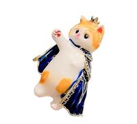 Uqezagpa Broche en forme de chat en forme d'animal de dessin animé pour sacs à dos, vestes, chapeaux, vêtements élégants pour femmes et filles, 4*3cm, Métal, Béryl