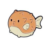 Uqezagpa Broches créatives d'animaux marins de dessin animé coloré pour les amateurs de mode et de mer, 1.95x1.95in, Zinc, Béryl