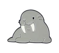 Uqezagpa Broches créatives d'animaux marins de dessin animé coloré pour les amateurs de mode et de mer, 3.12x1.95in, Zinc, Béryl