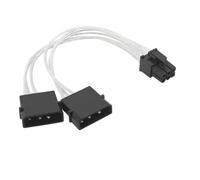 Uqezagpa Câble d'alimentation industriel double 4 broches vers 6 broches GPU pour mise à niveau de bureau Accessoires Câble d'extension GPU robuste