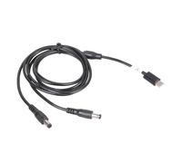 Uqezagpa Câble de charge USB de type C vers double cordon d'alimentation 5525 12 V 3 A Texture de sortie pour routeur appareil photo LED TV Box Câble d'éclairage LED 1 m