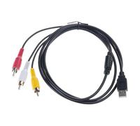 Uqezagpa Câble de connexion USB vers 3RCA mâle de 150 cm pour HDTV, lecteurs, smartphones et autres appareils USB