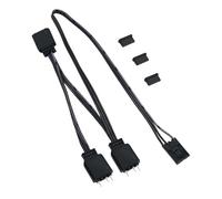 Uqezagpa Câble d'extension 4P ARGB adaptateur 4 broches vers 5 V 3 broches pour alimentation stable HDLL120 et câble répartiteur de contrôle LED