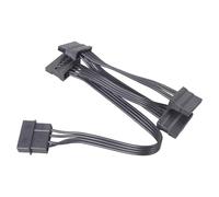 Uqezagpa Câble d'extension d'alimentation 15 broches mâle vers 3/4/5/6 Big 4 broches femelle pour disques durs, adaptateur matériel d'extension d'ordinateur