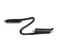 Uqezagpa Câble d'extension PCIe 5.0 X16 GPU 180 degrés Tresse Bande passante élevée 64 Go pour améliorer les flux d'air Sortie droite