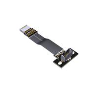 Uqezagpa Câble d'extension USB 3.2 Gen 2 de type E mâle vers femelle - Prend en charge une vitesse de 10 Gbit/s - Câble plat de rechange mâle vers femelle