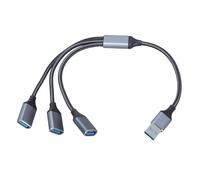 Uqezagpa Câble répartiteur USB 2.0 mâle vers 3 ports femelles - Câble d'extension pour transfert de données, alimentation et charge
