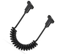 Uqezagpa Câble spiralé USB5 Type C 80 Gbit/s Transfert de données 240 W Charge USB Compatible USB Câble d'extension de panneau à vis à ressort Extension USB C