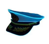 Uqezagpa Capitaine Headwear Chapeau lumineux à LED pour les créateurs de tendances et les amateurs de fête à la recherche d'un chapeau LED tendance unique