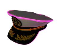 Uqezagpa Capitaine Headwear Chapeau lumineux à LED pour les créateurs de tendances et les amateurs de fête à la recherche d'un chapeau LED tendance unique