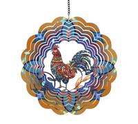 Uqezagpa Carillon à vent Spinner Art adapté pour les vacances, l'extérieur et l'intérieur, décoration à suspendre, cadeau de fête des mères, vent fait à la main