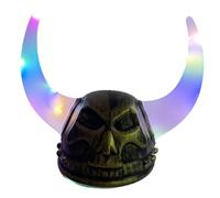 Uqezagpa Casque de vikinges moyen âge avec cornes - Chapeau de guerre barbare nordique pour jeu de bataille, Halloween, cosplay, fête à thème, berserker soldat guerrier, chapeau sallet