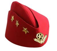 Uqezagpa Casquettes de capitaine de marins pour scène, fête costumée, bal masqué, chapeau de pilulier pour fête d'Halloween, chapeau de danse unisexe