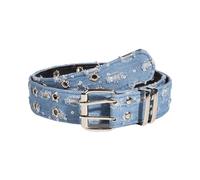 Uqezagpa Ceinture en chaîne à paillettes pour femme, taille à œillets, ceinture occidentale pour robe, ceinture en forme d'étoile, bleu, taille unique