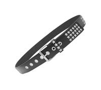 Uqezagpa Ceinture occidentale populaire pour femmes filles rivets étoile taille pour robe pantalon hiphop décoratif cool punk ceinture PU ceinture