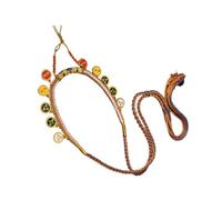 Uqezagpa Chaîne de cou tibétaine tressée à la main avec pendentif en corde 5 voies Dieu de la richesse Thangka collier réglable unisexe accessoire ras du cou réglable, taille unique, Comme décrit