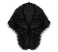 Uqezagpa Châle élégant en fausse fourrure pour événement à thème, capes douces et chaudes, écharpe élégante pour le cou, accessoire de mode pour femme, robe de fête, châle élégant châle écharpe