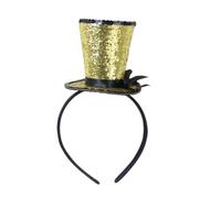 Uqezagpa Chapeau bibi vintage à paillettes exquises pour les goûters, les enfants, le costume des enfants, chapeau de pilulier pour Halloween