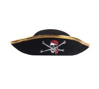 Uqezagpa Chapeau de capitaine cosplay pour homme et femme - Costume d'Halloween - Tricorne - Cosplay pirate - Performance sur scène